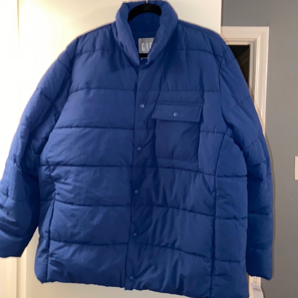 GAP Puffer Shirt Jacket, Size XL (Men) in Navy